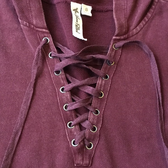 Size S burgundy sweatshirt dress - Picture 4 of 5